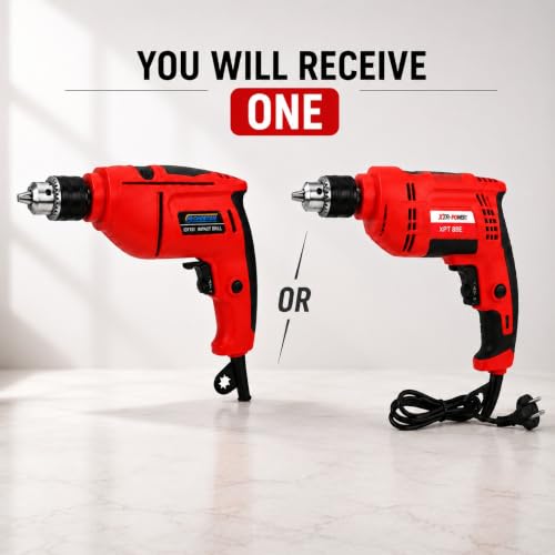 Image of Delivery Pax 780W Impact Drill Machine for Home Use | Electric Hammer Drill | Variable Speed, Forward Reverse | 13mm Chuck | 2.5mm-6mm Drill Bits Set with Masonry & Screwdriver Bit | Wall Wood Metal