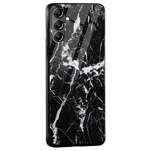 Image of COLORflow Back Cover Compatible with Samsung Galaxy A14 5G / 4G | Black Marble White | Shockproof TPU Bumper Cover with Camera Protection Back Cover