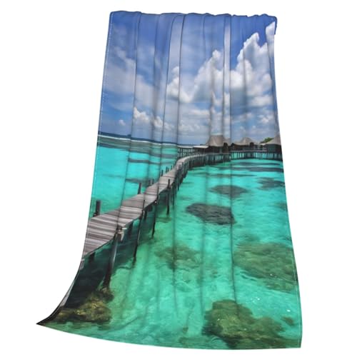 Couverture Maldives en flanelle polaire 152x127 cm pour lit et canapé - 4
