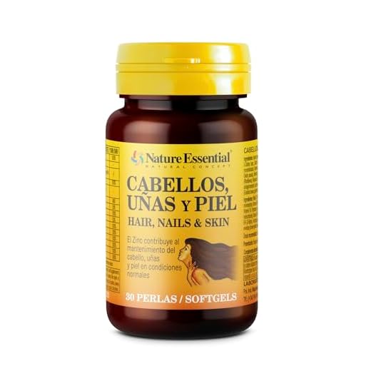 Cabellos uñas & piel 540 mg. 30 perlas con omega-3, L-cistina, hierro, zinc y vitaminas. Para fortalecer y frenar la caída del cabello y reforzar uñas y piel.