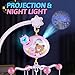 RSEPD Crib Mobile with Music and Lights, Baby Mobiles for Cribs, Nursery Musical Mobile for Bassinets Toys Hanging Girls Boys, Pack and Play Space Portable Animal Mobile Hanger Arm Clip On Attachment
