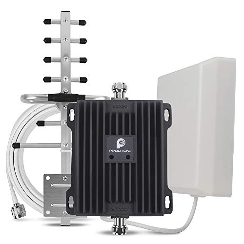 Proutone Amplificador de Cobertura Móvil,4G LTE 2600MHz Banda 7 - Repetidores Señal Teléfono Móvil para EI Hogar y la Oficina