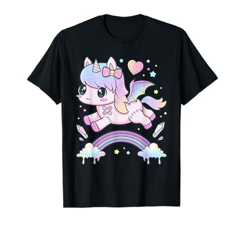 Kawaii Pastel Goth Licorne effrayant T-Shirt