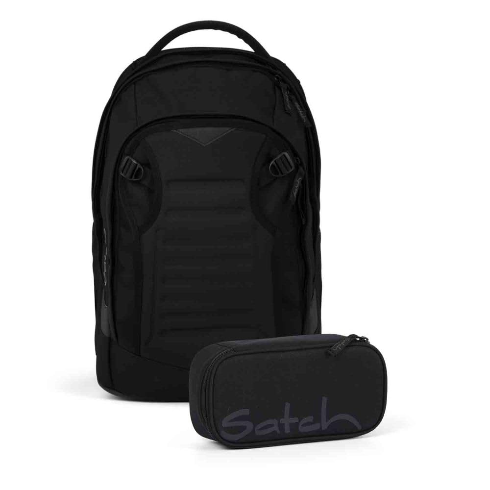 Satch Match Plus Schulrucksack Set 2tlg. inkl. Schlamperbox (Blackjack)