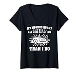 Mujer Robot cortacésped cortacésped robot cortacésped Camiseta Cuello V