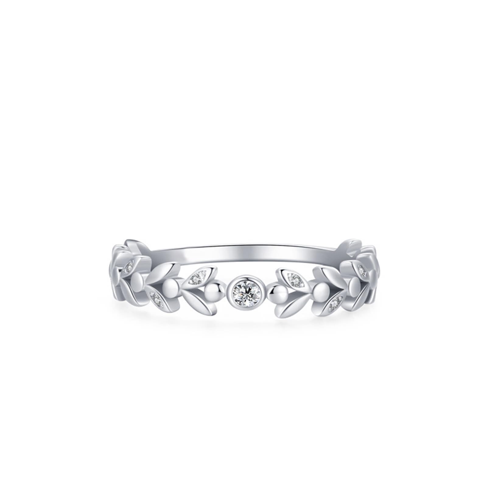 Alliances en or blanc 9 K/14 K/18 carats, bague solitaire classique avec moissanite véritable bijoux pour couple en or blanc 375/585/750, taille 47-65