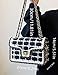 ModaBay Checkered Crossbody Bag for Women, Cute Black & White Woven Shoulder Bag Small Lightweight Trendy Cross Body Purse Handbag