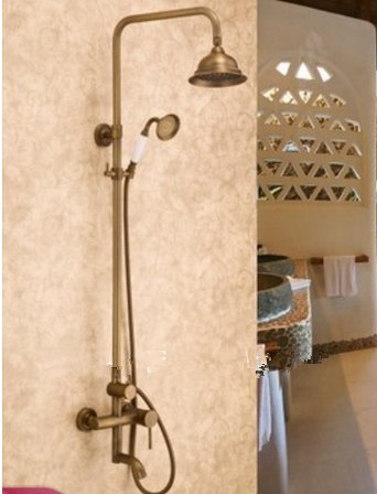 Robinet de douche en laiton massif style antique Gowe pour baignoire rétro