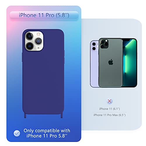 Image of Compatible with iPhone 11 Pro Case with Lanyard Crossbody iPhone Case with Strap Adjustable Shockproof Drop Protection Silicone Phone Cover for iPhone 11 Pro 5.8''
