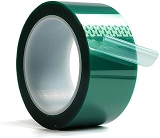 Epoxy Resin Tape Mold Silicone Adhesive Tape Polyester Film Tape High Temperature Clean & Residue Free PET Tape for PCB Making River Tables Hollow Frame Bezels Craft Pendant 2inchx18Yds