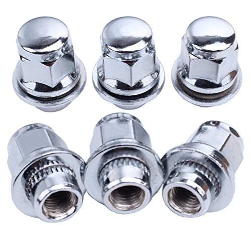 Image of M12x1.5 Lug Nuts with Mag Flat Seat 24 pcs 13 /16 inch 21mm Hex 1.46x1.18 | for Tacoma 4Runner FJ Cruiser Corolla Chrome Wheel Lug Nut