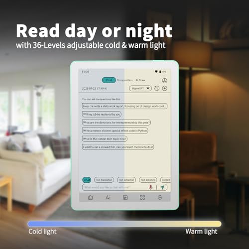 Image of Bigme B6 Color Ebook Reader, 6 Inch e-Paper Tablet, 4GB+64GB Storage, Android 14 (Green)