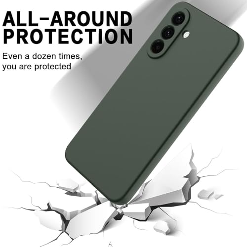 Image of Back Cover for Samsung Galaxy A26 5G | Full Camera Protection | Premium Liquid Silicon Case | Flexible Bumper Case for Samsung Galaxy A26 5G (Military Green)