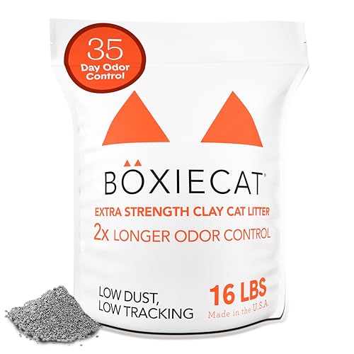 Boxiecat Extra Strength Premium Clumping Clay Cat Litter, 16 lb