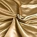 THXSILK 100% Mulberry Silk Sheet Set, 7A+ Silk Sheet Set Soft Breathable, Luxury Bedding (1 Flat Sheet, 1 Fitted Sheet, 2 Pillow Shams) King, Metallic Gold