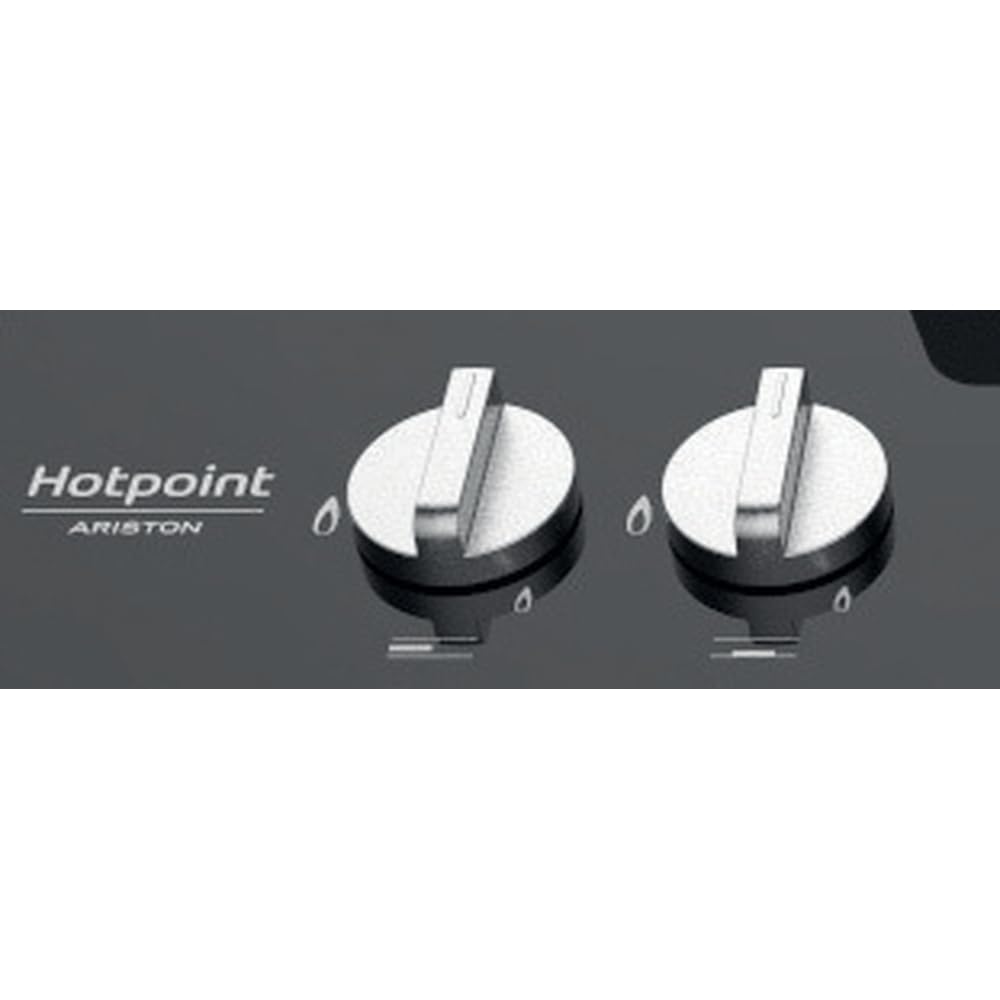 Hotpoint FTGHG 641 D/HA(BK) 60 cm, 4 fuochi, Nero, griglie in ghisa