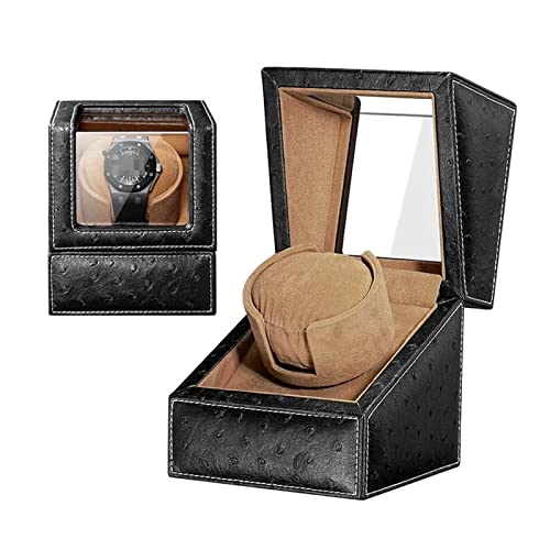 IIPOSAQQ Bobinadores de relojes para relojes de tic caja de bobinador de reloj individual, caja automática de relojes mecánicos de madera, caja de accesorios, soporte de almacenamiento (color: L0010-6