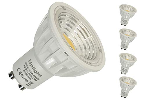 Regulable Gu10 Bombilla LED Equivalente 50-60W Halógenas Blanco Frío 6000K, RA90 550LM,Paquete de 5.
