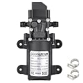 VeYocilk DC 12V Diaphragm Water Pump?0.9GPM?131Psi,Fresh Water Pump,Self Priming Sprayer Pump with Pressure Switch with 2 Hose Clamps for RV Camper Marine Boat Garden Lawn