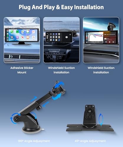 Pantalla portátil de auto 10.26” con CarPlay inalámbrico miniatura 3