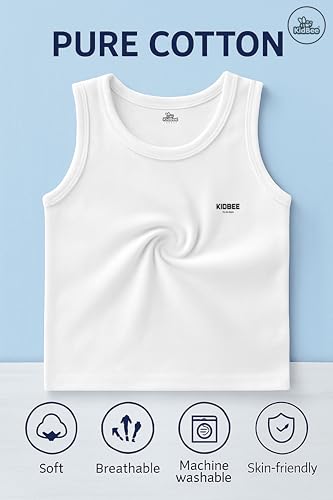 Image of Kidbee Cotton Vests for Boys & Girls (Set of 3)