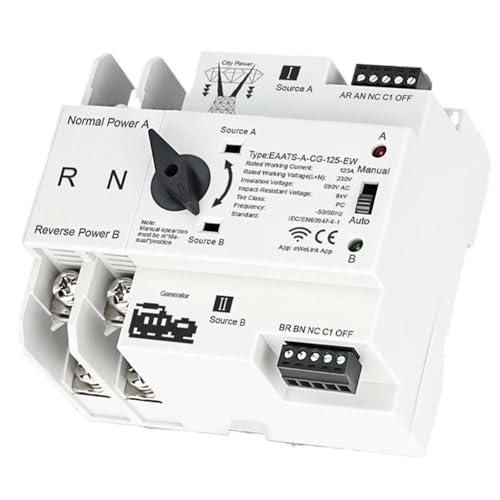 Commutateur électrique transfert automatique ATS 2P 125A idéal pour le confort de votre maison