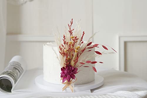 Purple Pampas Grass Dried Flowers Boho Pampas Dried Cake Topper miniatura 1