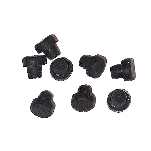 Rubber Push in Bumpers, 9/32" Hole - Quantity 8