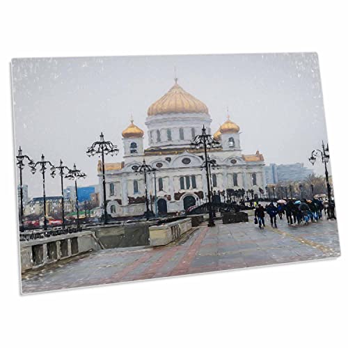 3dRose Moscow Digital Photo Art Cathedral Desk Pad