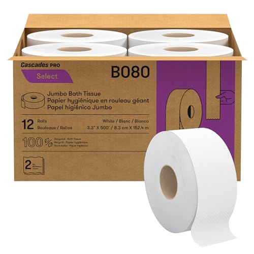 Papel higiénico jumbo industrial para baños públicos de empresas con formato de gran capacidad