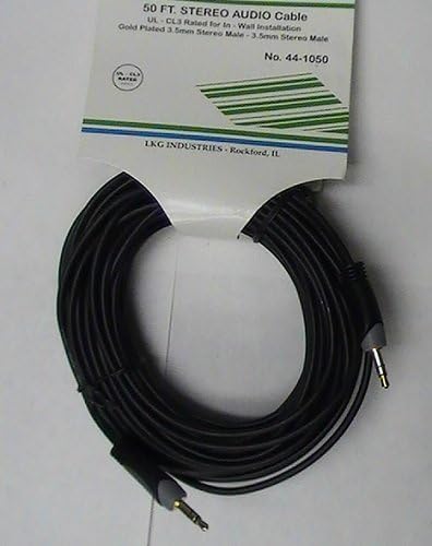 44-1050 Stereo 3.5mm Male to Male 50 Ft Cable