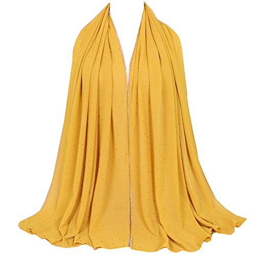 Zuo Chen Écharpe chaude et douce pour femme - jaune - Taille unique Cover