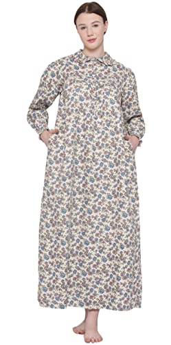 Chemise de nuit infroissable imprimée col Claudine vêtement de nuit femme