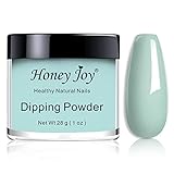 Honey Joy Color Dip Powder Light Mint Green Very Fine Nail Dip Dipping Powder,Acrylic Color Pigment Powders,1oz (WD14)