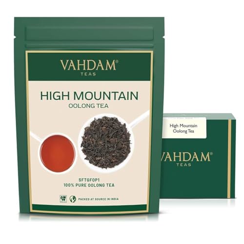 VAHDAM, Hojas de Té Oolong de alta montaña de Himalaya (50 tazas) Té de hojas sueltas de té de natural | 100g