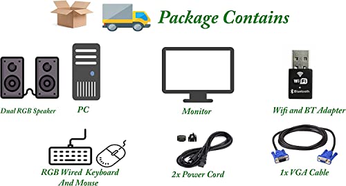 Dell Optiplex Small Form Factor Computer Desktop Pc, Intel Core I5 4Th Gen Processor | 16Gb Ram & 2Tb Hdd | Wifi & Bluetooth, Rgb Keyboard Mouse & Speakers, New Led 19" Monitor, Windows 10 (Renewed) #TOP5