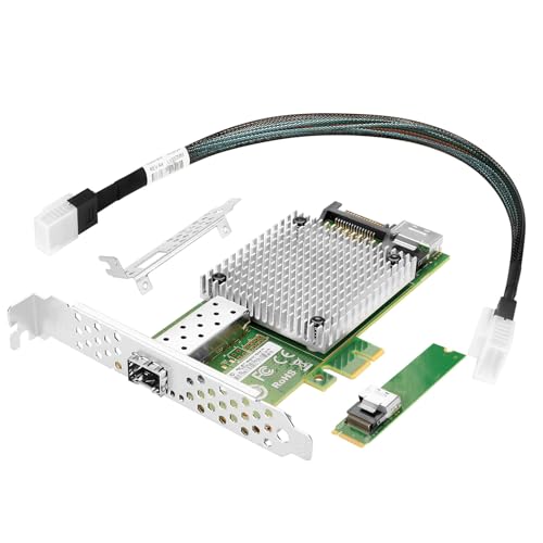 Image of M.2 M-Key to 10GbE SFP+ NIC, Intel 82599 Single SFP+ 10G Expansion Card
