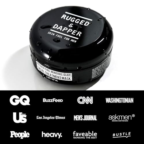RUGGED & DAPPER - Premium Face Mask for Men - Deep Pore Cleansing Treatment - Fights Blackheads + Acne + Excess Oil - USA Made with Natural Kaolin Clay - 5.5 Oz - Image 6