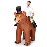 VioraWhite Adult Inflatable Costume Ride on Halloween Blow up Costume for Men Women Thanksgiving Christmas Carnival Cosplay(Bear)