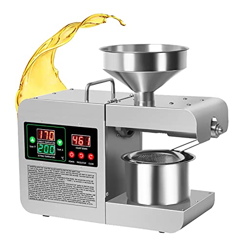 820W Oil Extraction Machine, Cold Oil Press Machine, Home Heat Olive Oil Extractor, Sunflower Seeds Hydraulic Oil Extracting Machine