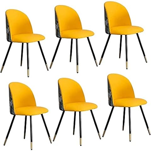 FHome Dining Chair,Mid Century Modern Dining Chair Leather Cushion Upholstered Kitchen Side Chairs Accent Leisure Chair for Living Room Hair Cover