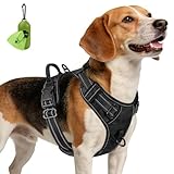 Joytale Harnais Chien, Réfléchissant Respirante Harnais Anti Traction pour Chien avec Atta...