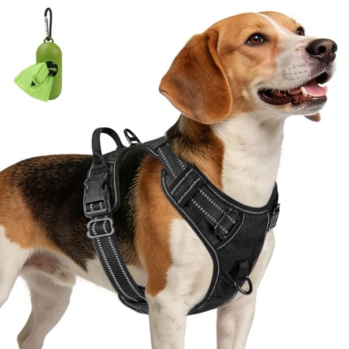 Joytale Harnais Chien, Réfléchissant Respirante Harnais Anti Traction pour Chien