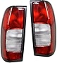 Evan-Fischer Tail Light Lens and Housing Compatible with 1998-2000 Nissan Frontier with Smoke Reverse Lens 4WD/2WD (2.4L Eng.) To 9-1999 Set of 2 Passenger and Driver Side
