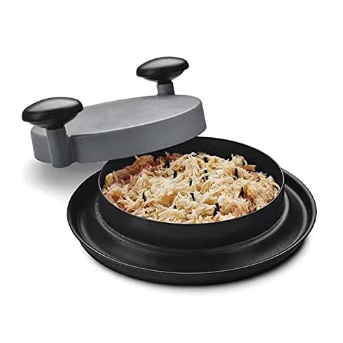 SIULAS Chicken Shredder, 10inch Chicken Shredded Bowl Twist Tool?with Handle and Non-Slip Base Meat Shredder (Grey)