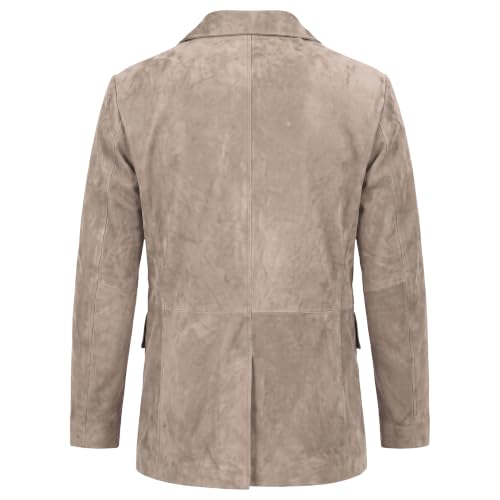 Image of Suede Leather Blazer for Men Suede Sport Coat for Men Blazer Suede Leather Jacket Blazer Coat for Men