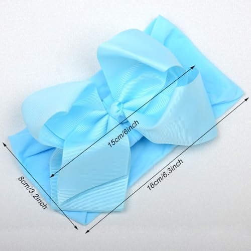 12 Pcs Soft Nylon Headbands Hair Bows Cute Headwear Headbands Hairbands for Baby Girls Newborns Toddlers Infants3