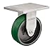 Albion 94PY10709R 10.0" Diameter 94 Series Super Duty Rigid Caster, Polyurethane on Cast Iron Wheel, Tapered Roller Bearing, 4" Tread Width, 7-1/2" L x 6-1/2" W Plate, 4200 lb. Capacity