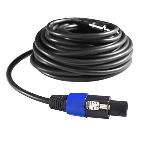 Yoico 2Pcs 50 Feet Professional Speakon To 1/4 Speaker Cable, Pair 50 Ft 12 Gauge Speakon To 1/4 Male Trs Inch Audio Amplifier Connection Heavy Duty Cord Wire With Twist Lock (50Feet-2Pack) #TOP4