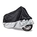 Produktbild Relaxdays Motorrad Abdeckplane, Größe XXL, wasserdicht, Motorradabdeckung Indoor & Outdoor, mit Gummizug, schwarz/Silber, 100% Polyester